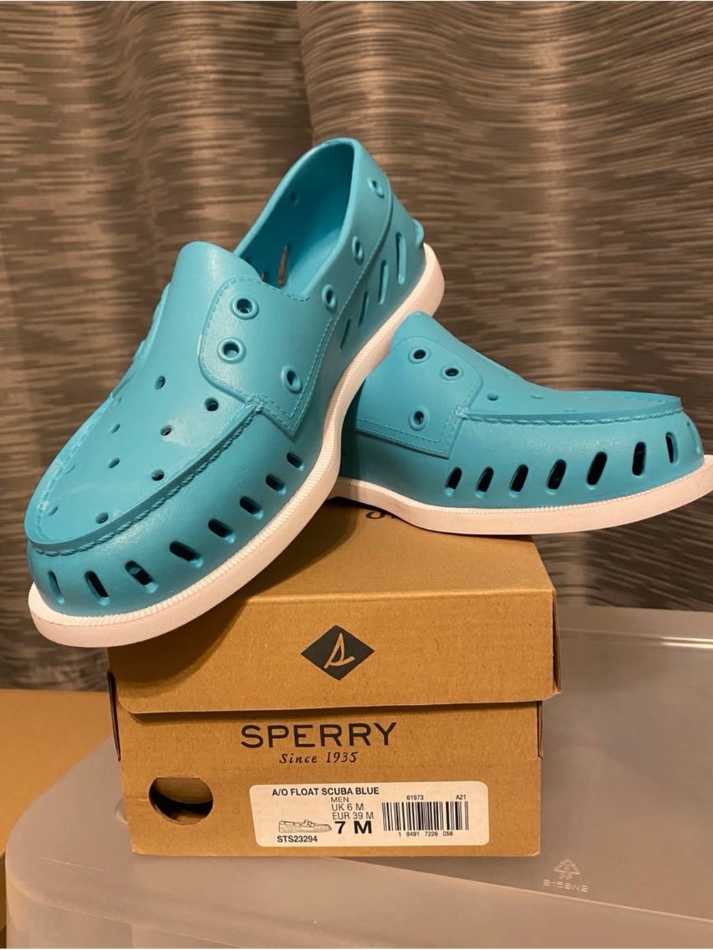 Sperry Aqua Blue Slip-On Ventilated Boat Shoes